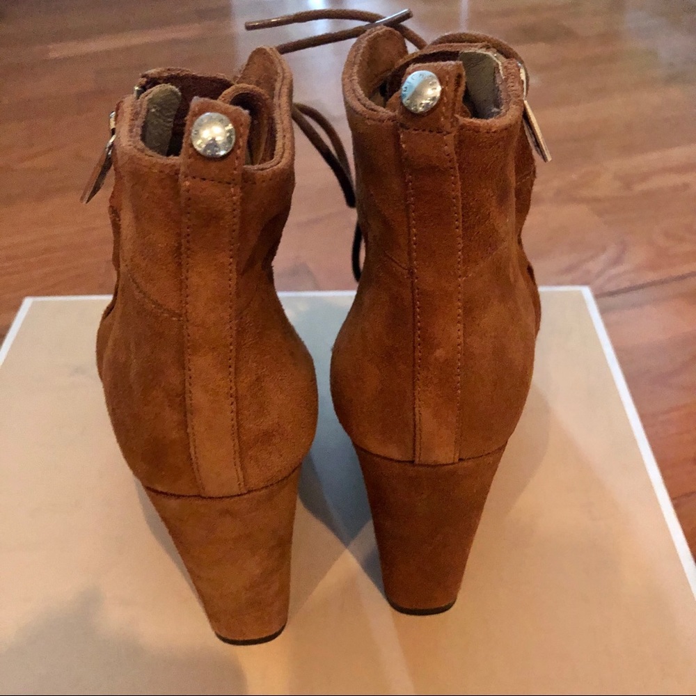 Michael Kors Jada Ankle Suede Brown Boots - Picture 6 of 6